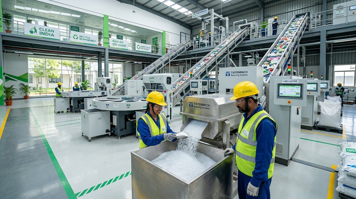 Modern Plastic Recycling Plant in India